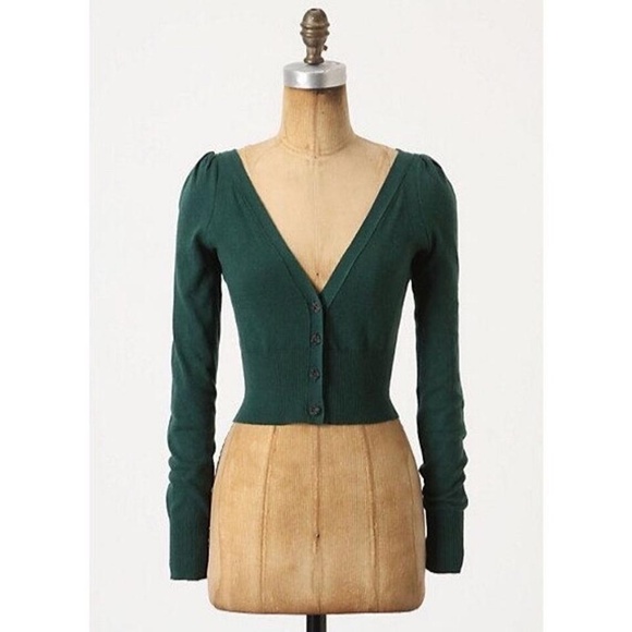 Anthro NWT green cardigan size M - Picture 1 of 2